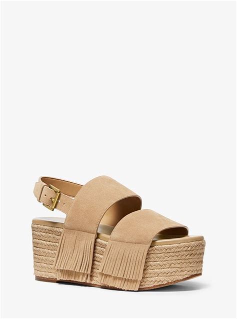 michael michael kors hana suede flatform sandal|MICHAEL Michael Kors .